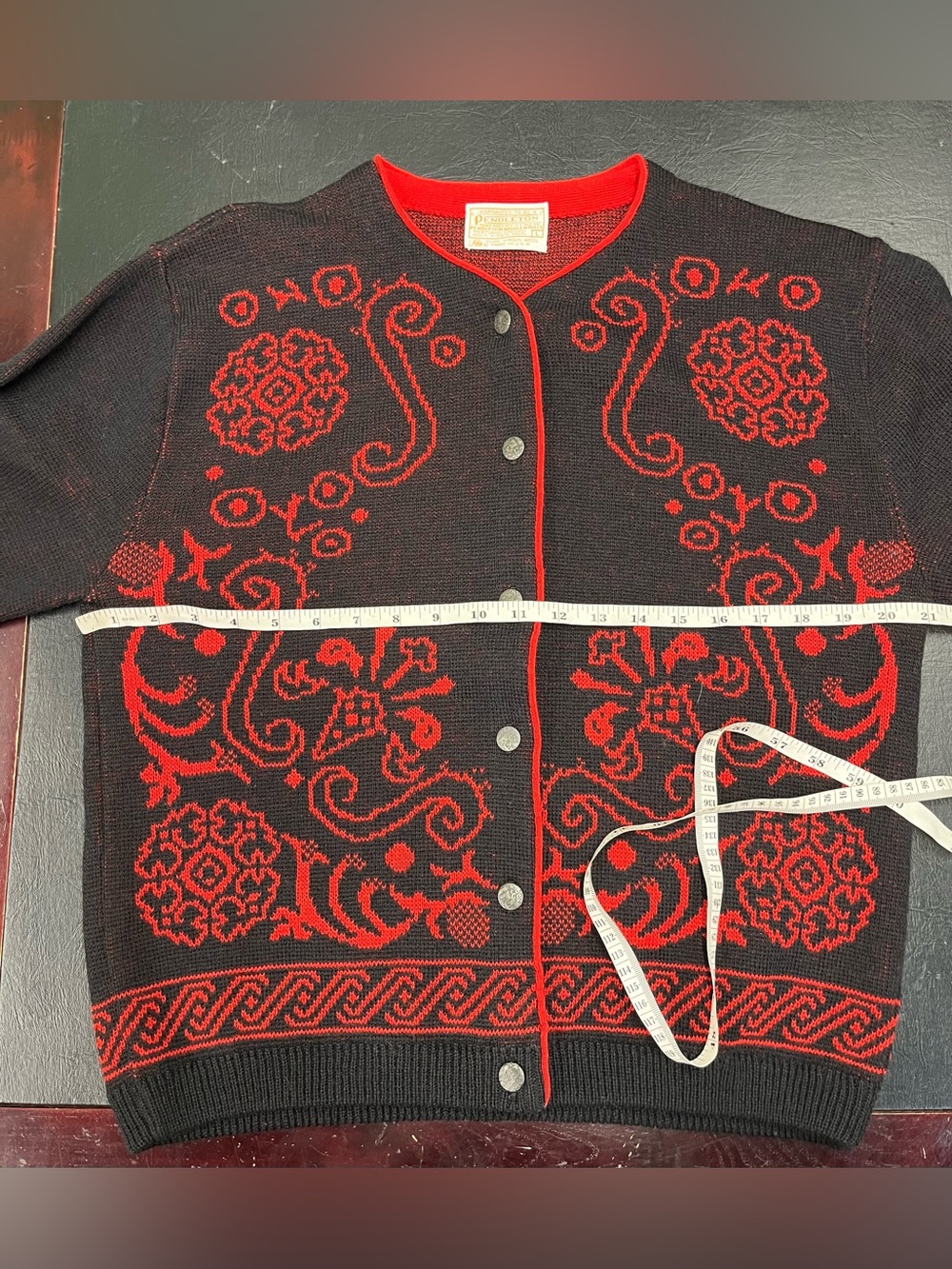 Vintage Pendleton wool cardigan size large - Picture 7 of 8
